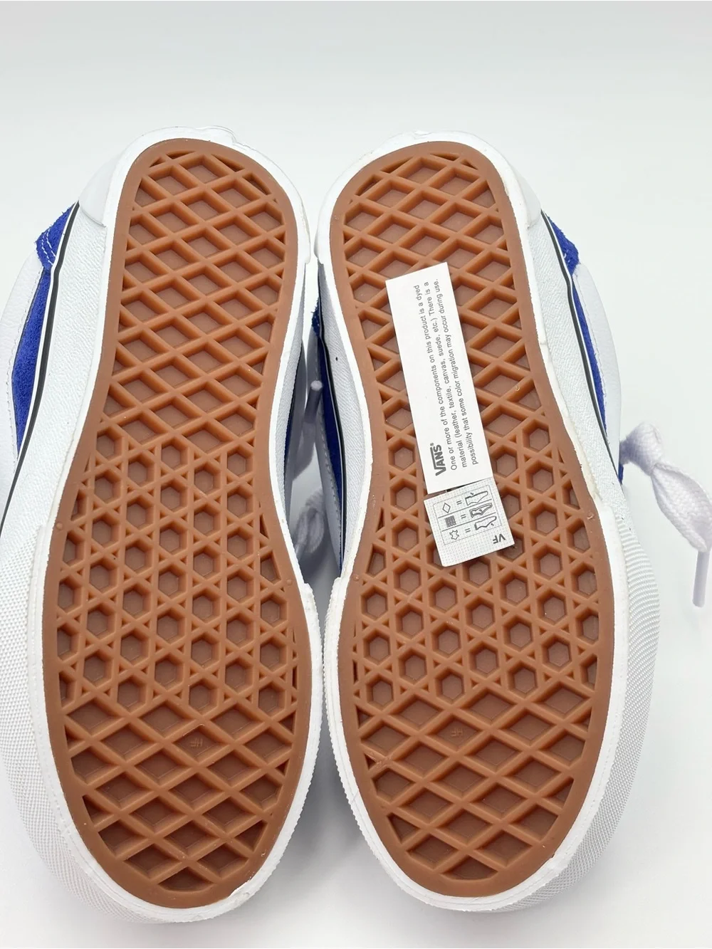 Vans Kids Knu Skool Shoe Royal Blue & White Lace-Up Skate Sneakers size 13‎